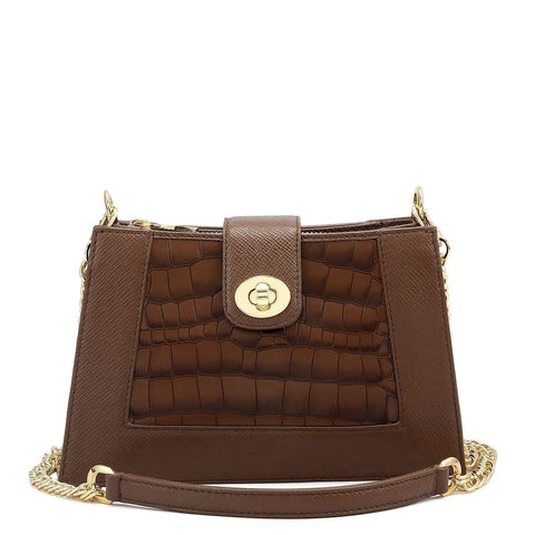 Small Croco Franzy Leather Sling - Date