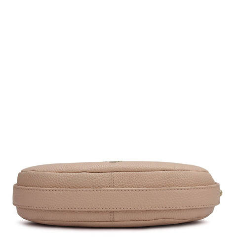 Small Wax Leather Hobo Bag - Feather