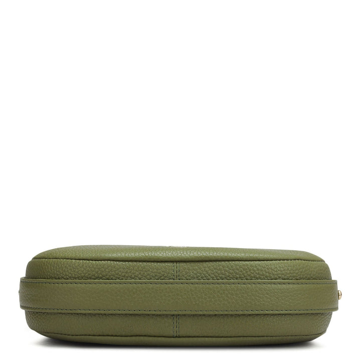 Small Wax Leather Hobo Bag - Fern