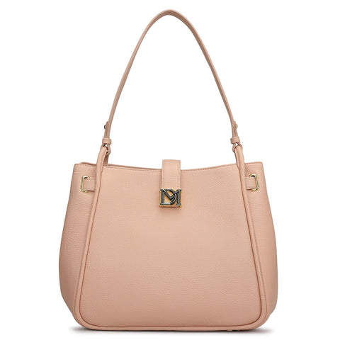 Medium Wax Leather Hobo - Feather