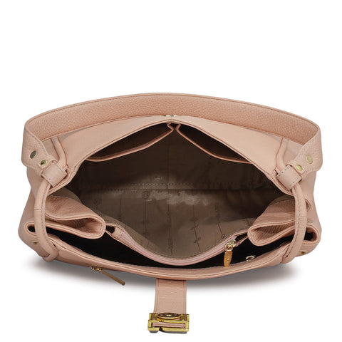 Medium Wax Leather Hobo - Feather