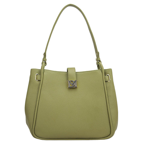 Medium Wax Leather Hobo - Fern