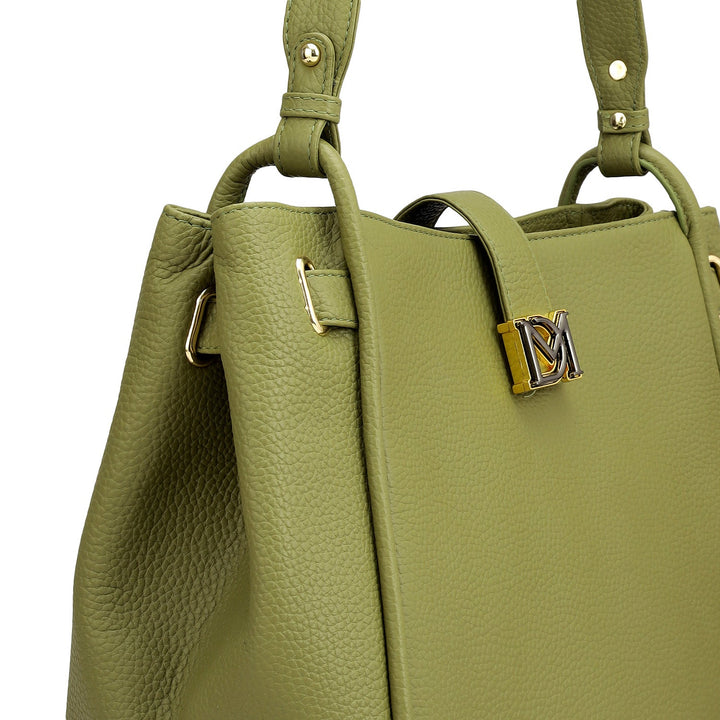 Medium Wax Leather Hobo - Fern