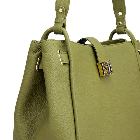 Medium Wax Leather Hobo - Fern