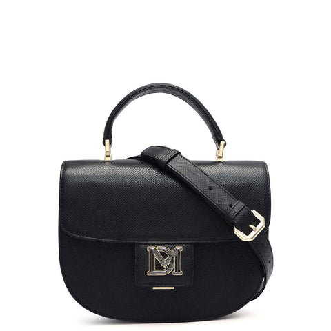 Small Franzy Leather Satchel - Black