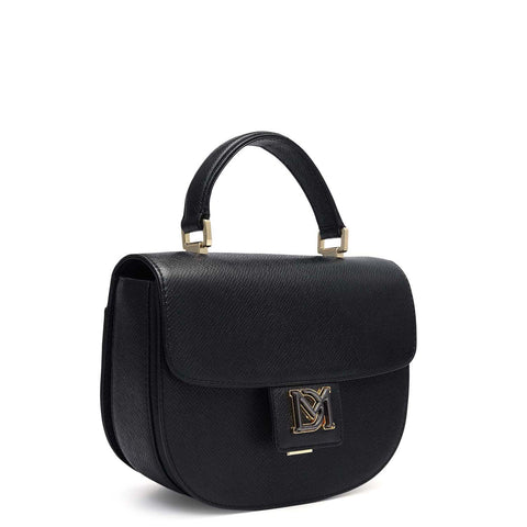 Small Franzy Leather Satchel - Black