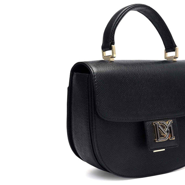 Small Franzy Leather Satchel - Black