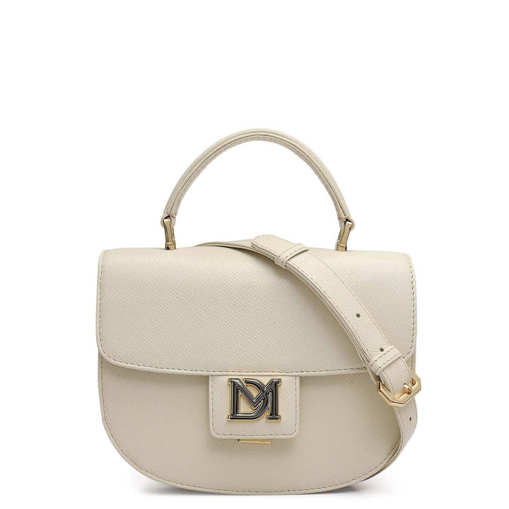 Small Franzy Leather Satchel - Marshmallow