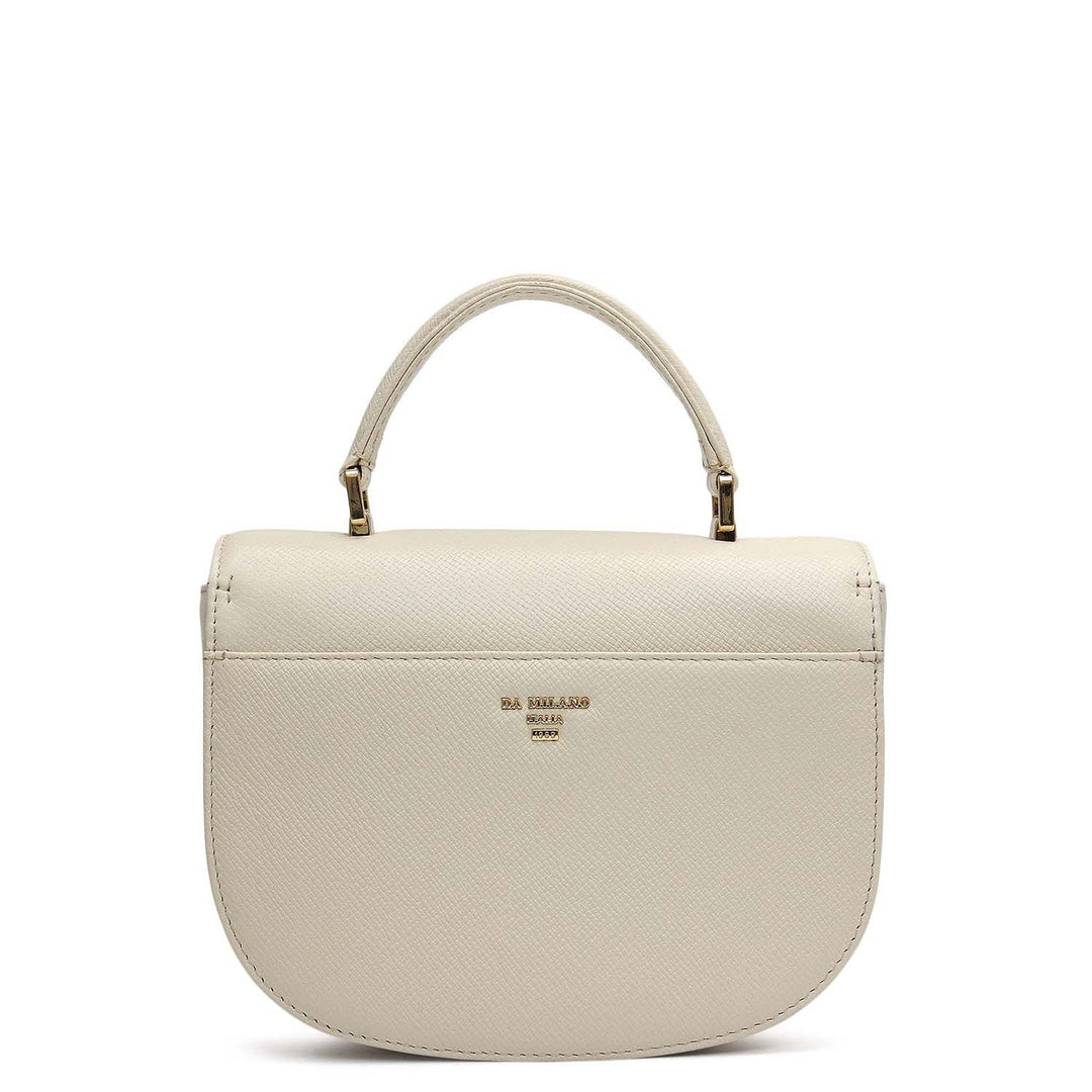 Small Franzy Leather Satchel - Marshmallow