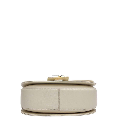 Small Franzy Leather Satchel - Marshmallow