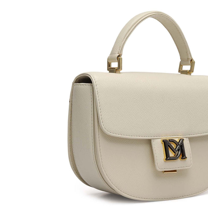 Small Franzy Leather Satchel - Marshmallow