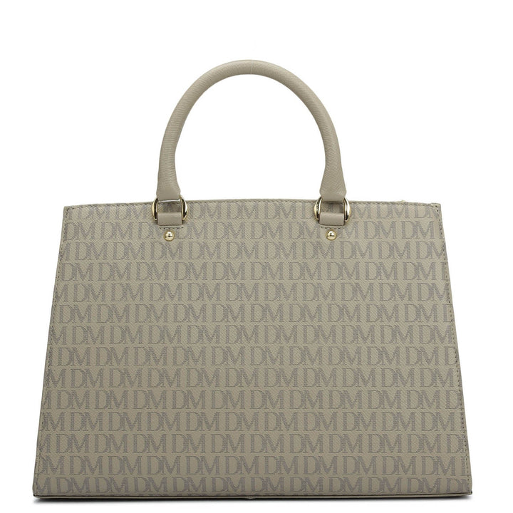 Medium Monogram Franzy Leather Satchel - Chalk