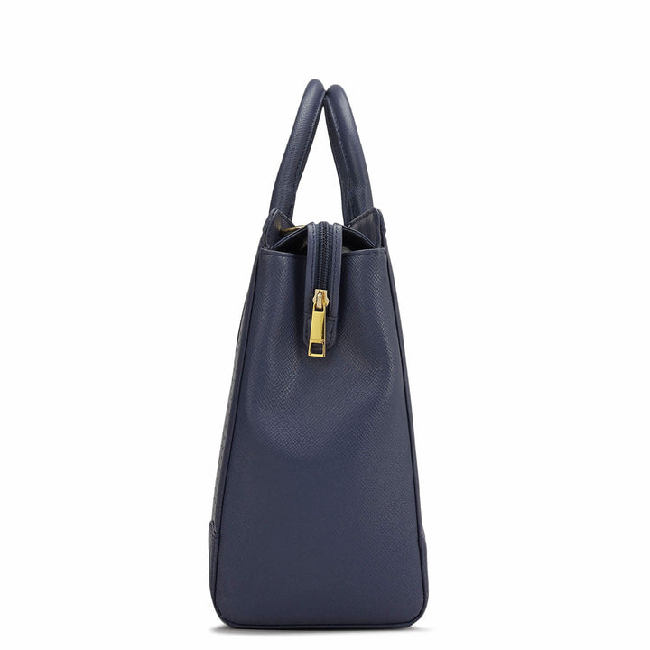 Large Croco Franzy Leather Satchel - Stardust