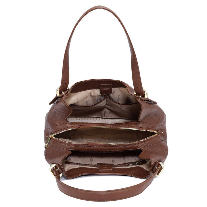 Medium Wax Leather Hobo - Espresso