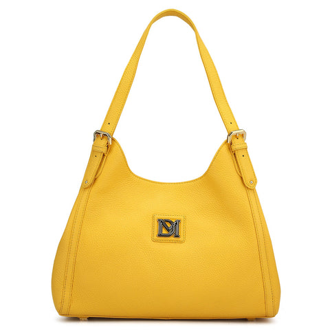 Medium Wax Leather Hobo - Mimosa