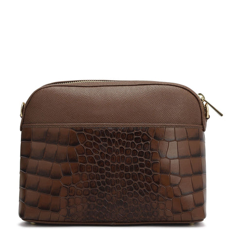 Small Croco Franzy Leather Sling - Date