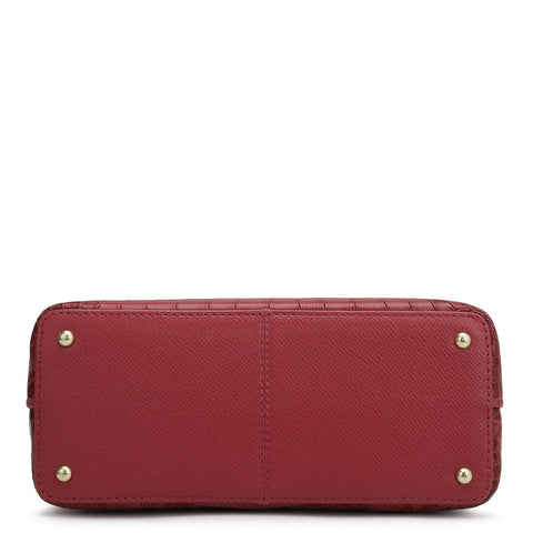 Small Croco Franzy Leather Sling - Plumberry