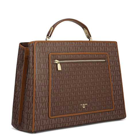 Medium Monogram Leather Book Tote   - Date