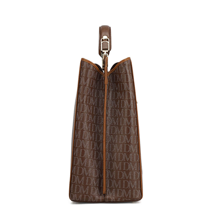 Medium Monogram Leather Book Tote   - Date