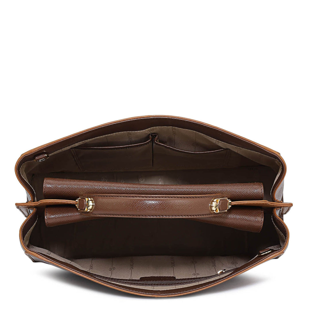 Medium Monogram Leather Book Tote   - Date