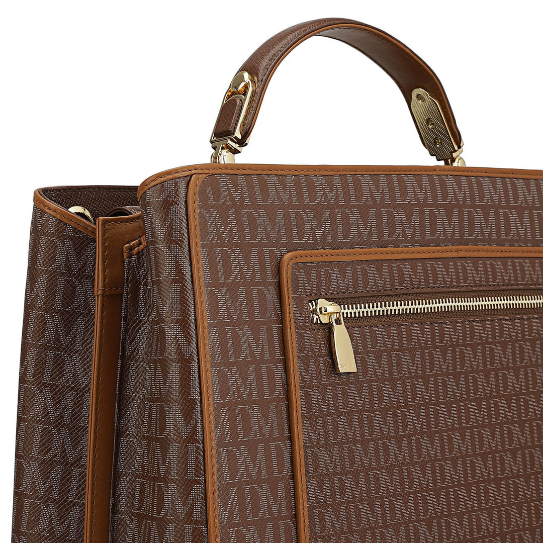 Medium Monogram Leather Book Tote   - Date