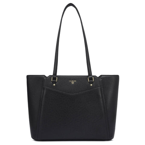 Small Franzy Leather Tote - Black