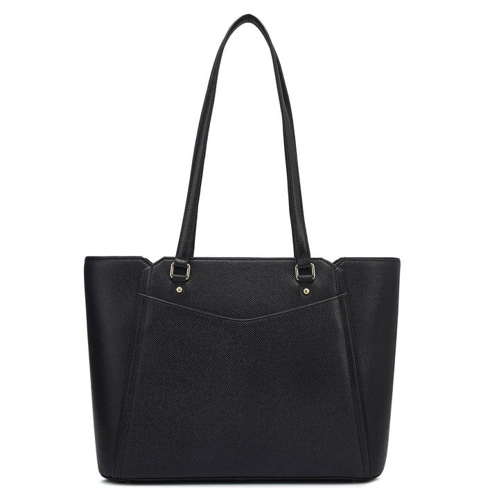 Small Franzy Leather Tote - Black