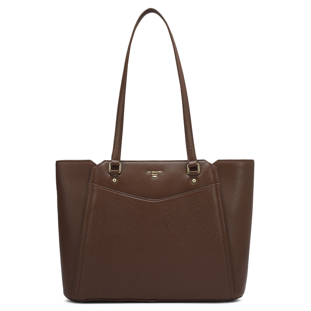 Small Franzy Leather Tote - Date