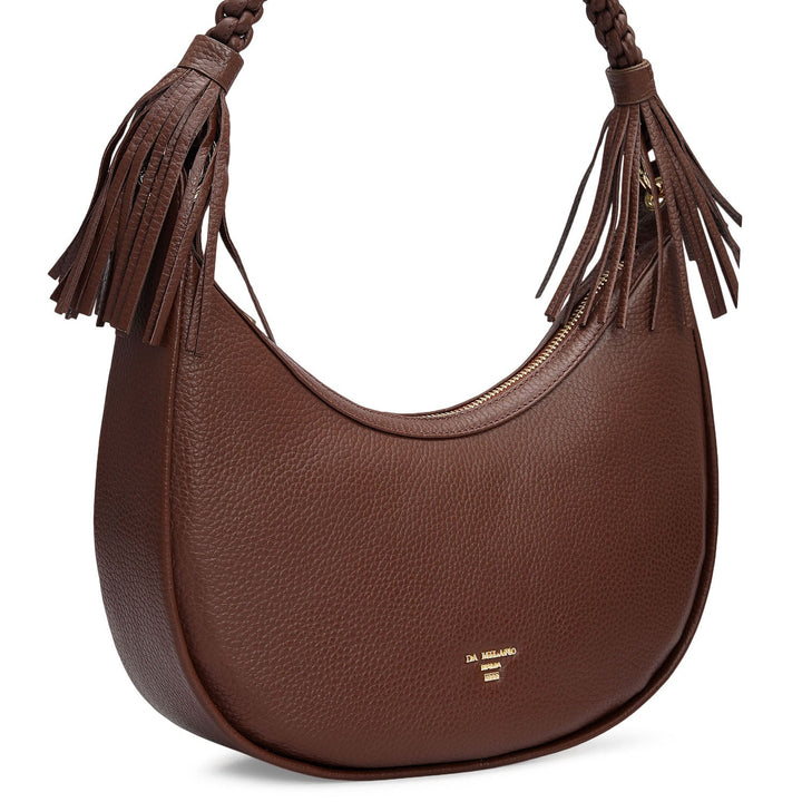 Small Wax Leather Baguette - Espresso