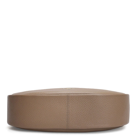 Small Wax Leather Baguette - Greyish Taupe