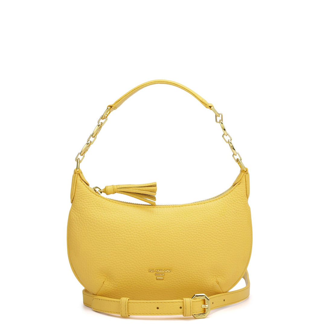 Small Wax Leather Baguette  - Mimosa