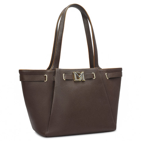 Large Wax Leather Tote - Chocolate