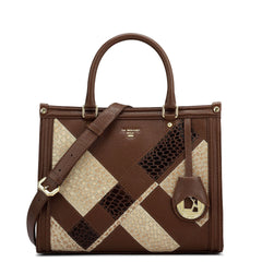 Modern Mosaic Franzy Leather Tote - Date & Frost