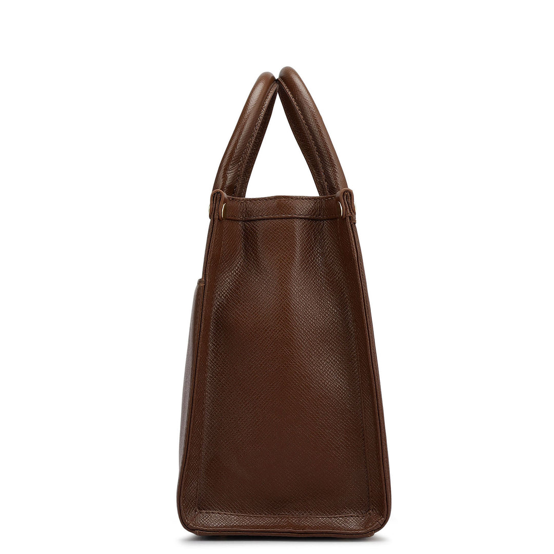 Modern Mosaic Franzy Leather Tote - Date & Frost