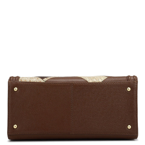 Modern Mosaic Franzy Leather Tote - Date & Frost