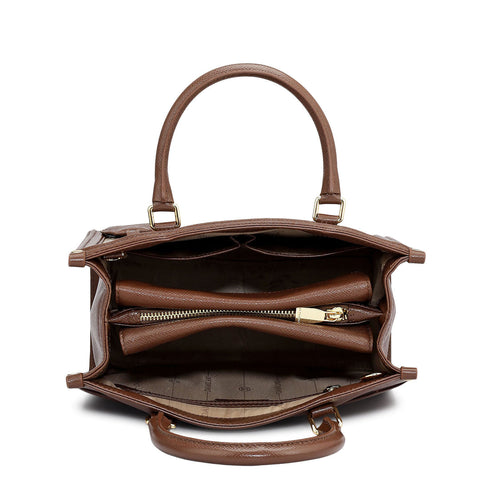 Modern Mosaic Franzy Leather Tote - Date & Frost