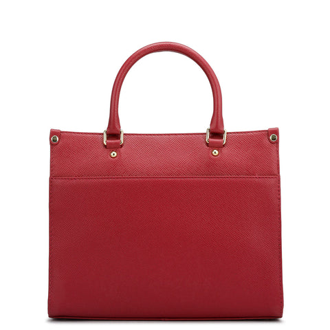 Modern Mosaic Franzy Leather Tote - Plumberry & Frost