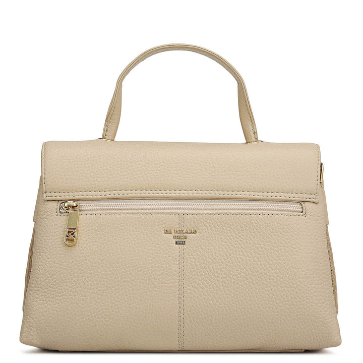 Small Wax Leather Satchel - Dove