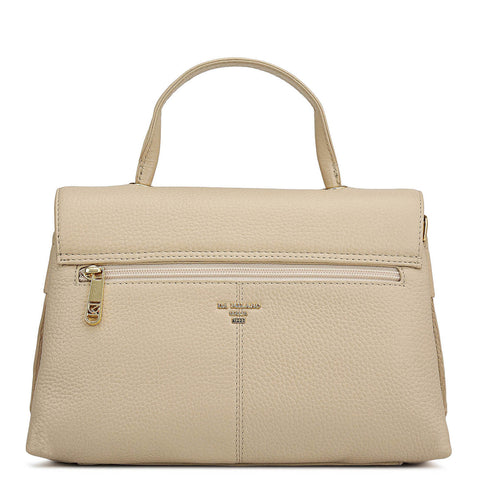 Small Wax Leather Satchel - Dove