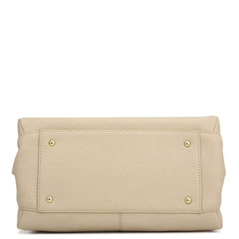 Small Wax Leather Satchel - Dove