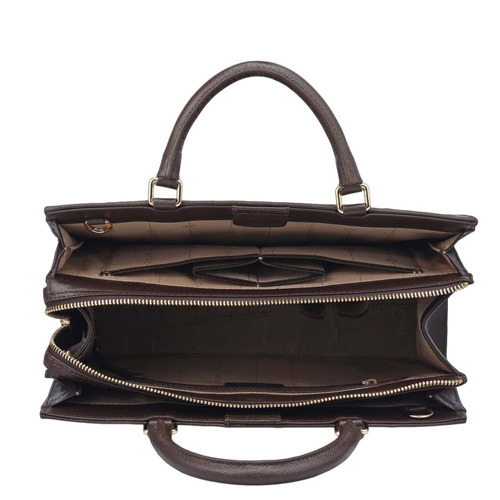 Medium Croco Franzy Leather Satchel - Date