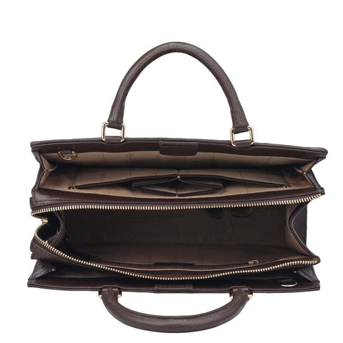 Medium Croco Franzy Leather Satchel - Date