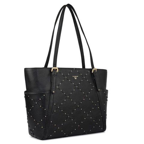 Serena Wax Leather Shoulder Bag - Black