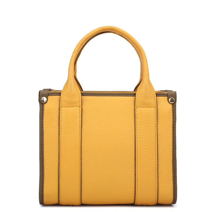 Small Wax Leather Satchel - Mimosa
