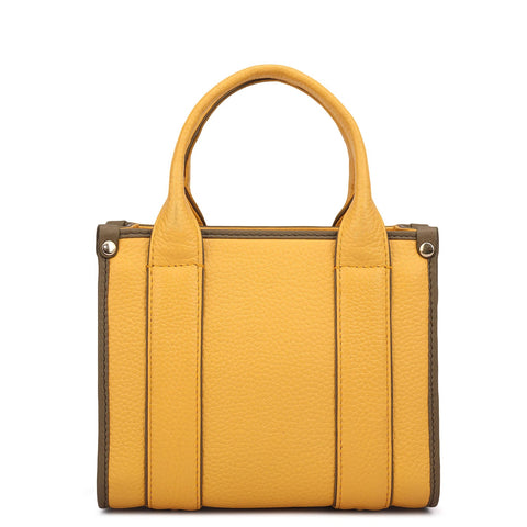 Small Wax Leather Satchel - Mimosa