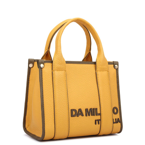 Small Wax Leather Satchel - Mimosa