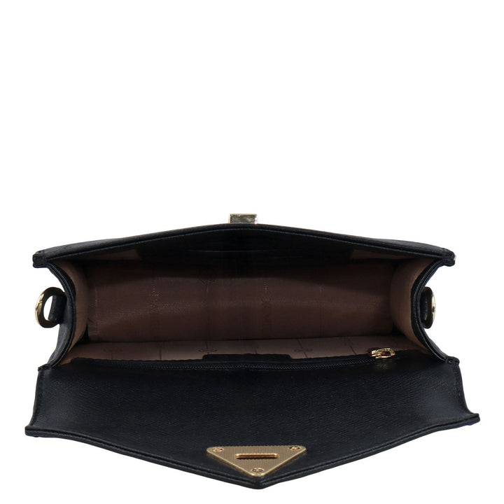Allure Croco Franzy Leather Sling - Black