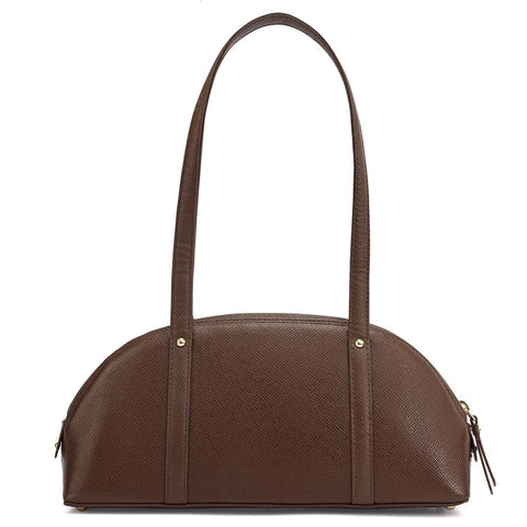 Small Fur Franzy Leather Shoulder Bag - Off White & Brown