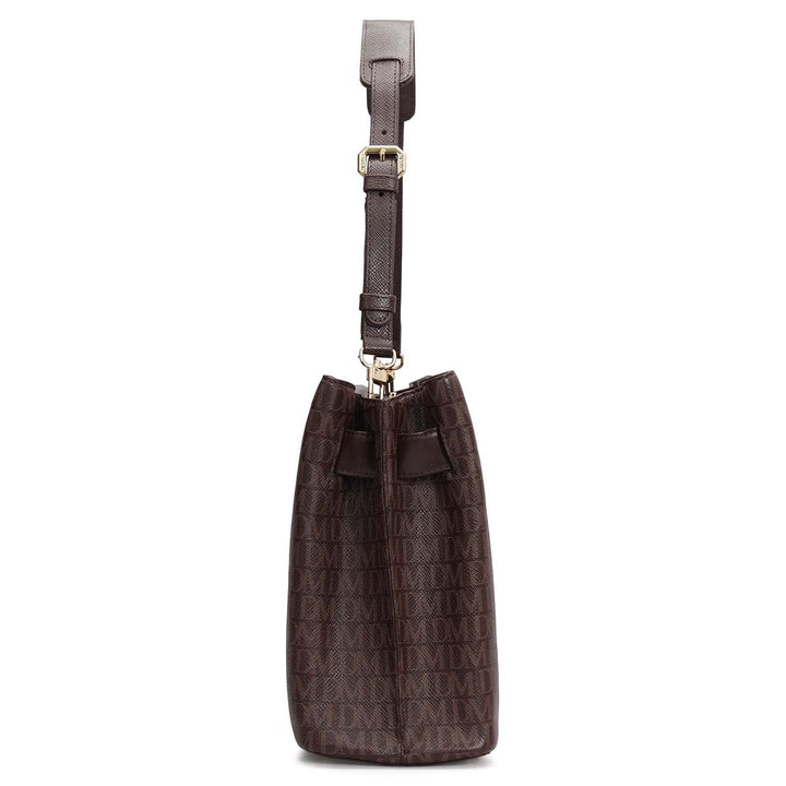 Siena Monogram Leather Shoulder Bag - Date