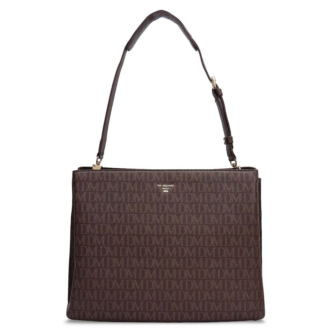 Siena Monogram Leather Shoulder Bag - Date